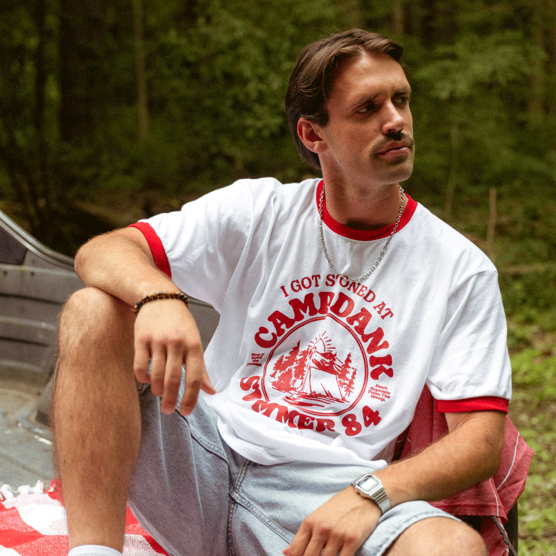I GOT STONED AT CAMP DANK WHITE TEE